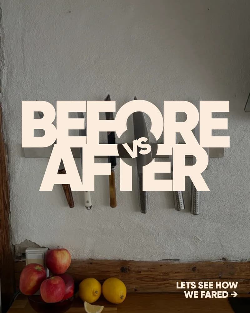 Before vs after: our first knife repair