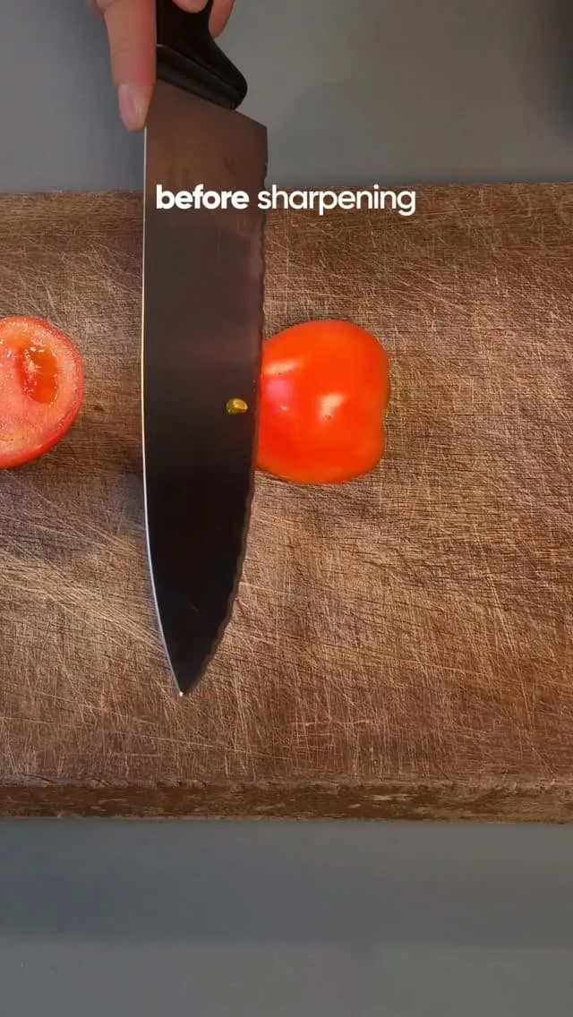 Blunt vs sharp knife: tomato edition